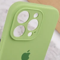 Чехол Silicone Case Full Camera Protective (AA) для Apple iPhone 15 Pro (6.1") Мятный / Mint