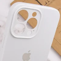 Чехол Silicone Case Full Camera Protective (AA) для Apple iPhone 15 Pro (6.1") Белый / White