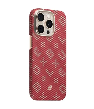 TPU+PC чохол Blueo Gilded Tactile Woven with MagSafe для Apple iPhone 15 Pro (6.1") Red