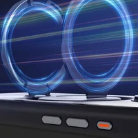 TPU+PC чохол Metal Buttons with MagSafe Colorful HQ Ring для Apple iPhone 15 Pro (6.1") Black