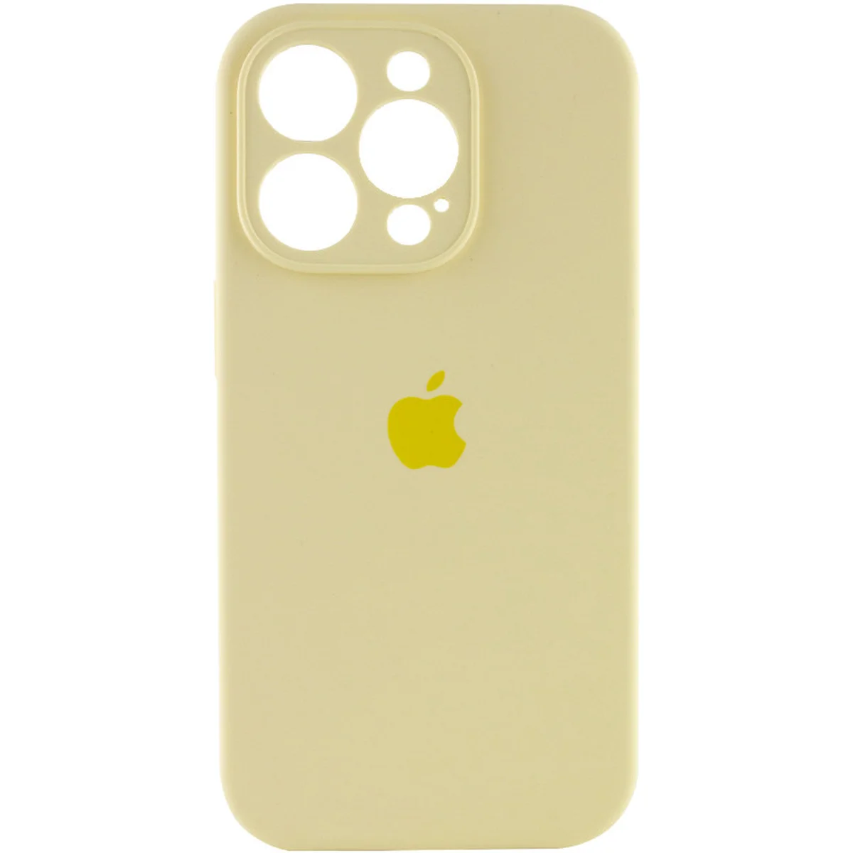 Чохол Silicone Case Full Camera Protective (AA) Apple iPhone 15 Pro (6.1") Жовтий / Mellow Yellow
