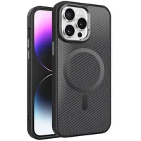 Чехол TPU+PC Carbon Mirage with MagSafe для Apple iPhone 15 Pro (6.1") Black