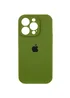 Чехол Silicone Case Full Camera Protective (AA) для Apple iPhone 15 Pro (6.1") Зеленый / Dark Olive