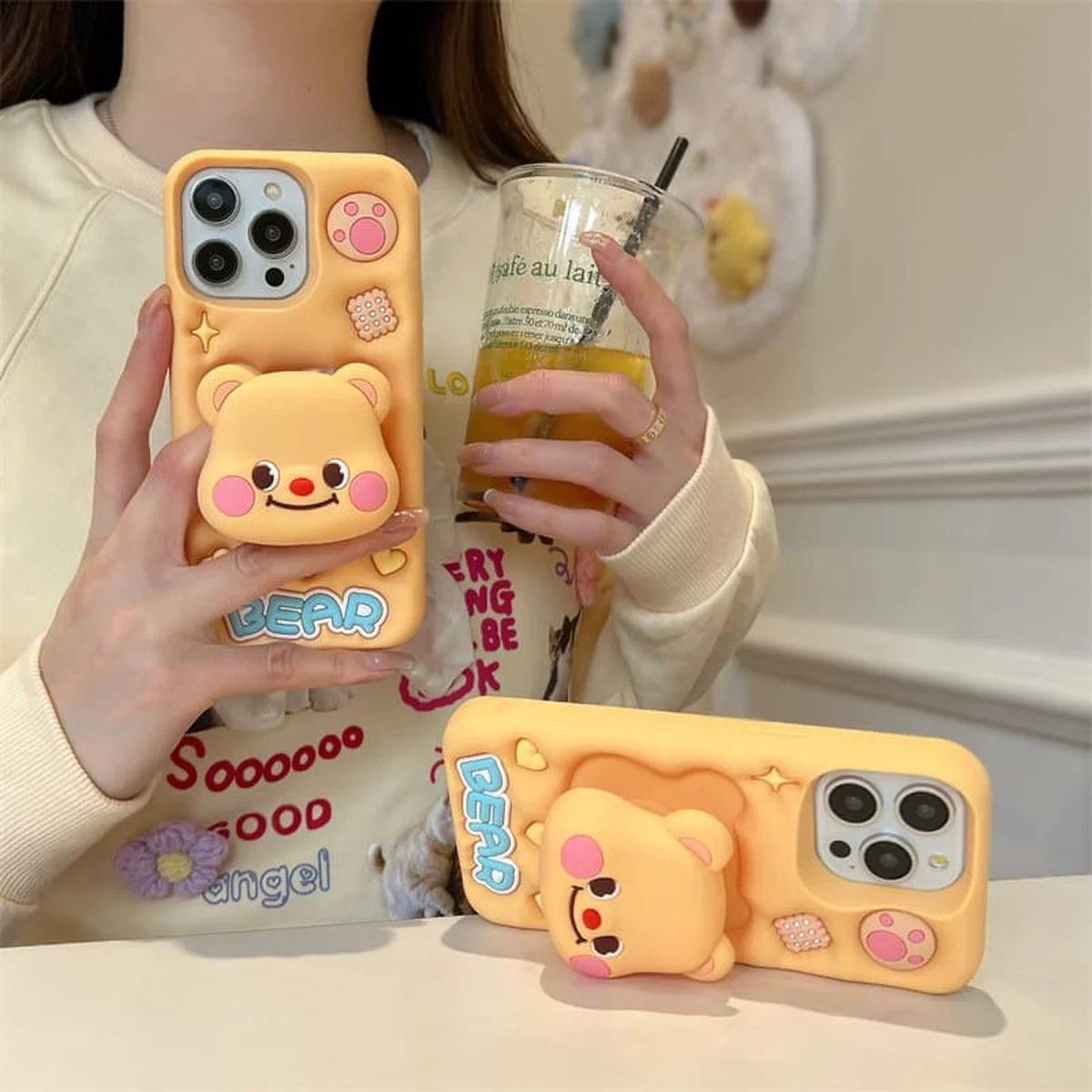 Силіконовий чохол Funny 3D для Apple iPhone 15 Pro (6.1") Little bear