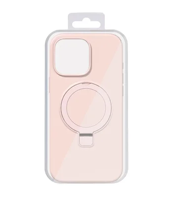 Чохол Silicone Case Full Protective NO LOGO with Ring для Apple iPhone 15 Pro (6.1") Pink