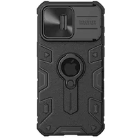 TPU+PC чехол Nillkin CamShield Armor (шторка на камеру) для Apple iPhone 15 Pro (6.1") Черный