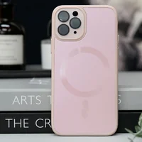 Чехол TPU+Glass Sapphire Midnight with MagSafe для Apple iPhone 15 Pro (6.1") Розовый / Pink Sand