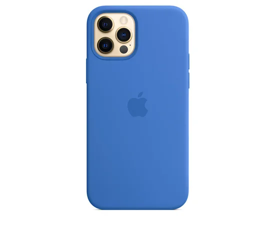 Чехол Silicone Case Full Protective (AA) для Apple iPhone 15 Pro (6.1") Синий / Capri Blue