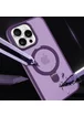 TPU+PC чехол Metal Buttons with MagSafe Colorful HQ Ring для Apple iPhone 15 Pro (6.1") Purple