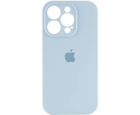 Чехол Silicone Case Full Camera Protective (AA) для Apple iPhone 15 Pro (6.1") Голубой / Sweet Blue / PVH