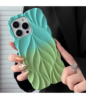 TPU чехол Leaf для Apple iPhone 15 Pro (6.1") Marine Green / Mint