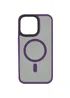 TPU+PC чохол Metal Buttons with MagSafe для Apple iPhone 15 Pro (6.1") Темно-фіолетовий