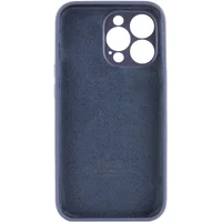 Чехол Silicone Case Full Camera Protective (AA) для Apple iPhone 15 Pro (6.1") Темно-синий / Midnight blue