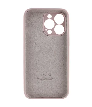 Чехол Silicone Case Full Camera Protective (AA) для Apple iPhone 15 Pro (6.1") Серый / Lavender