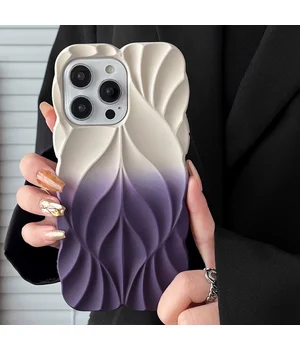 TPU чохол Leaf для Apple iPhone 15 Pro (6.1") White / Purple