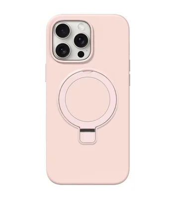 Чохол Silicone Case Full Protective NO LOGO with Ring для Apple iPhone 15 Pro (6.1") Pink