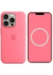 Чохол Silicone case (AAA) full with Magsafe and Animation для Apple iPhone 15 Pro (6.1") Рожевий / Pink