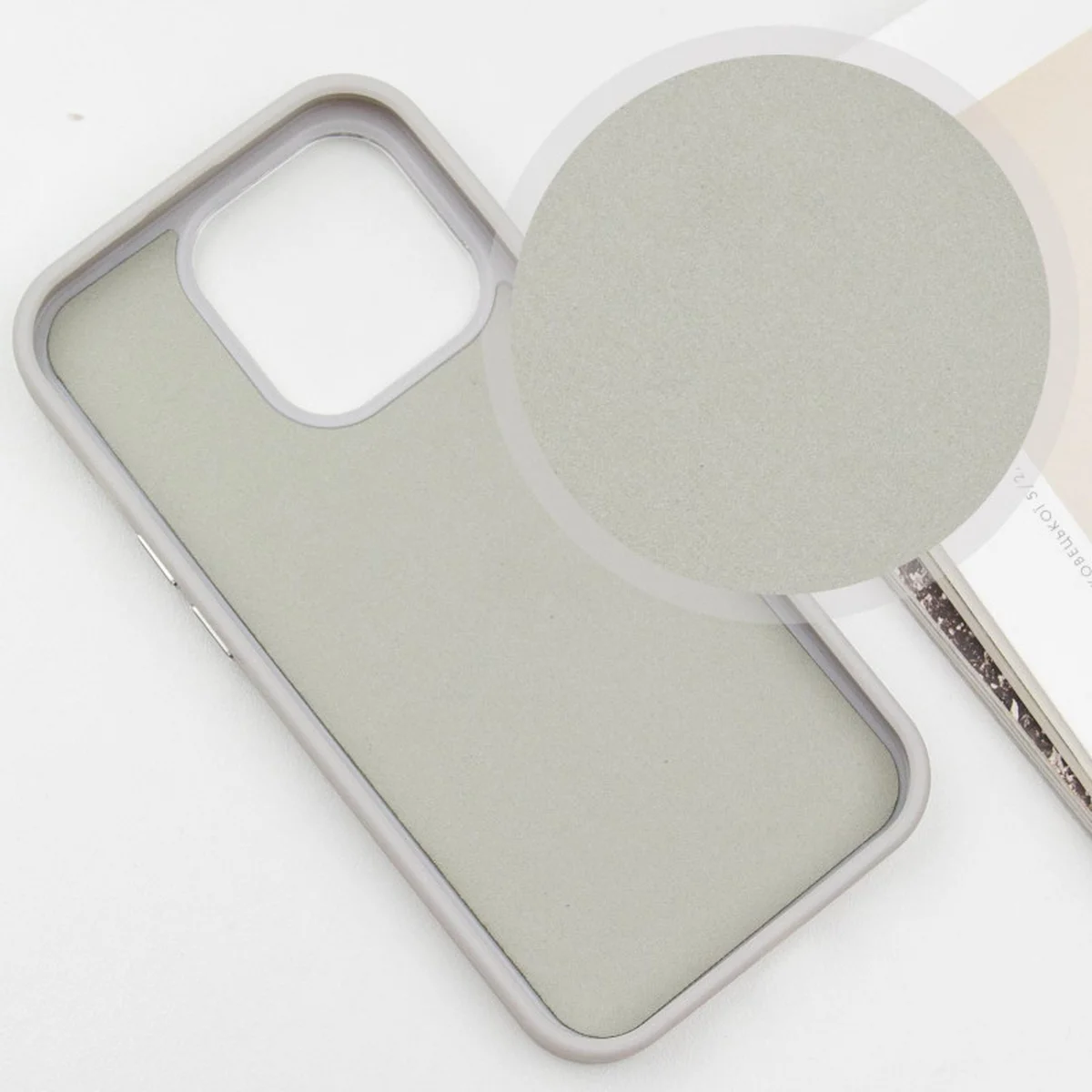 Шкіряний чохол SnapCase with MagSafe для Apple iPhone 15 Pro (6.1") Grey