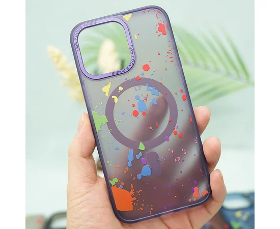 Чехол TPU+PC Flush with MagSafe для Apple iPhone 15 Pro (6.1") Dark purple