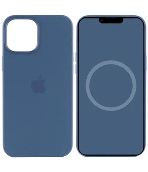 Чехол Silicone case (AAA) full with Magsafe and Animation для Apple iPhone 15 Pro (6.1") Синий / Winter blue