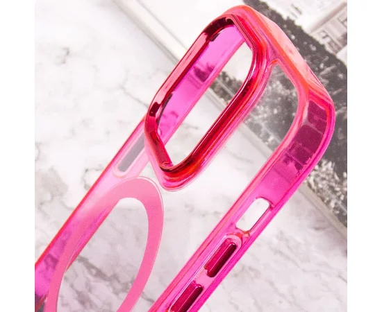 Чехол TPU Iris with MagSafe для Apple iPhone 15 Pro (6.1") Малиновый