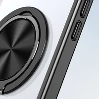 TPU+PC чехол Metal Ring with MagSafe для Apple iPhone 15 Pro (6.1") Черный