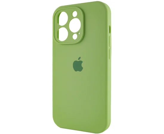 Чохол Silicone Case Full Camera Protective (AA) Apple iPhone 15 Pro (6.1") М'ятний / Mint
