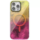 Чохол TPU Shiny Mountain (MagFit) для Apple iPhone 15 Pro (6.1") Yellow / Pink