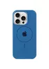 Чехол Silicone Case Full Protective (AA) with MagSafe для Apple iPhone 15 Pro (6.1") Синий / Denim Blue