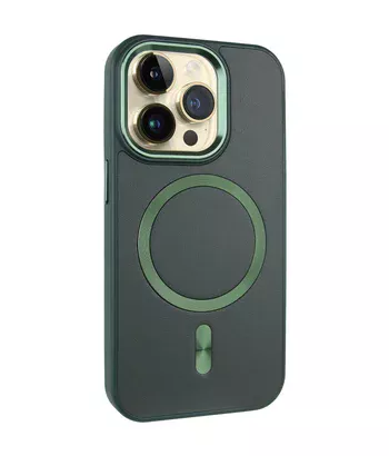 Шкіряний чохол SnapCase with MagSafe для Apple iPhone 15 Pro (6.1") Green