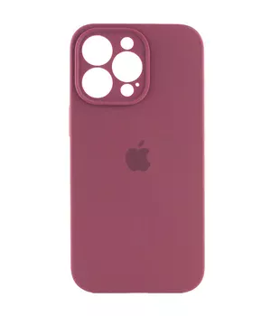 Чохол Silicone Case Full Camera Protective (AA) для Apple iPhone 15 Pro (6.1") Бордовий / Plum