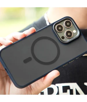 TPU+PC чохол Blueo Skin Friendly Frosted with MagSafe для Apple iPhone 15 Pro (6.1") Синій