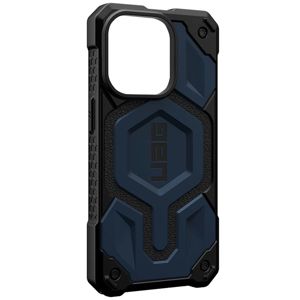 Ударопрочный чехол UAG Monarch Pro with MagSafe Leather для Apple iPhone 15 Pro (6.1") Синий