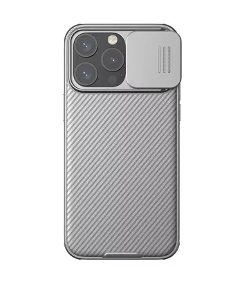Карбонова накладка Nillkin CamShield Pro для Apple iPhone 15 Pro (6.1") Titanium Gray