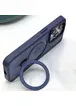 TPU+PC чохол Metal Buttons with MagSafe Colorful HQ Ring для Apple iPhone 15 Pro (6.1") Dark Blue