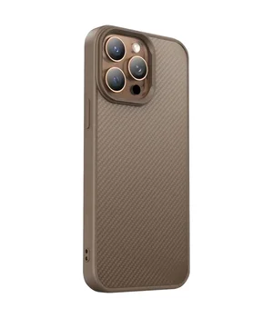 TPU чохол Carbon Protective with Magsafe для Apple iPhone 15 Pro (6.1") Coffee
