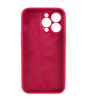 Чохол Silicone Case Full Camera Protective (AA) Apple iPhone 15 Pro (6.1") Червоний / Rose Red