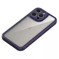 TPU чохол Transparent + Colour 1,5mm для Apple iPhone 15 Pro (6.1") Purple