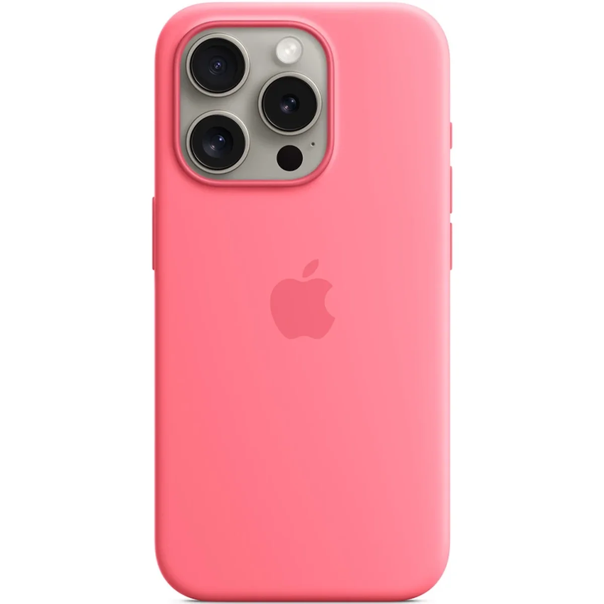 Чохол Silicone case (AAA) full with Magsafe and Animation для Apple iPhone 15 Pro (6.1") Рожевий / Pink