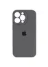 Чехол Silicone Case Full Camera Protective (AA) для Apple iPhone 15 Pro (6.1") Серый / Dark Gray