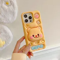 Силиконовый чехол Funny 3D для Apple iPhone 15 Pro (6.1") Little bear