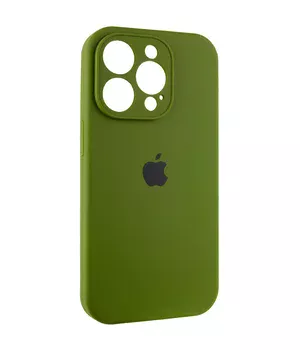 Чехол Silicone Case Full Camera Protective (AA) для Apple iPhone 15 Pro (6.1") Зеленый / Dark Olive