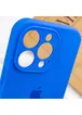 Чохол Silicone Case Full Camera Protective (AA) Apple iPhone 15 Pro (6.1") Синій / Capri Blue