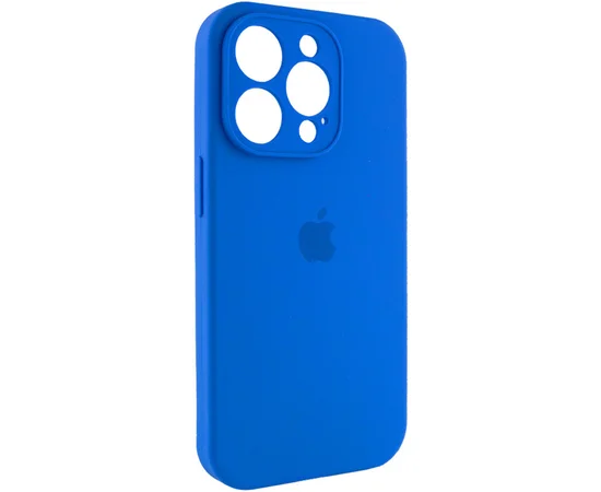 Чохол Silicone Case Full Camera Protective (AA) Apple iPhone 15 Pro (6.1") Синій / Capri Blue