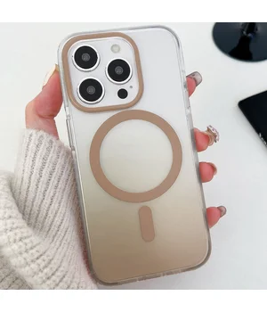 Чехол TPU+PC Shadow with MagSafe для Apple iPhone 15 Pro (6.1") Quicksand gold