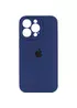 Чехол Silicone Case Full Camera Protective (AA) для Apple iPhone 15 Pro (6.1") Синий / Deep navy