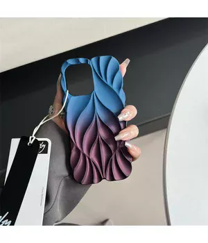 TPU чехол Leaf для Apple iPhone 15 Pro (6.1") Navy Blue / Plum