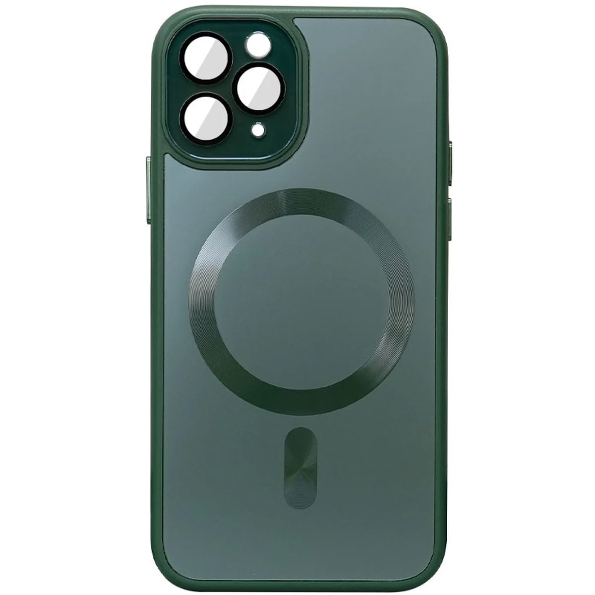 Чохол TPU+Glass Sapphire Midnight with MagSafe для Apple iPhone 15 Pro (6.1") Зелений / Forest green