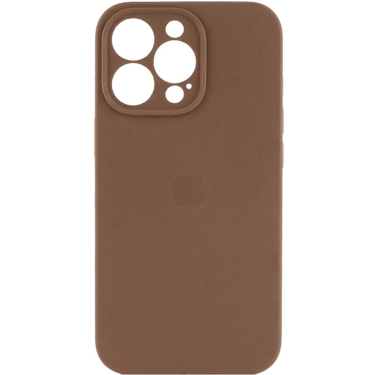 Чохол Silicone Case Full Camera Protective (AA) Apple iPhone 15 Pro (6.1") Коричневий / Brown
