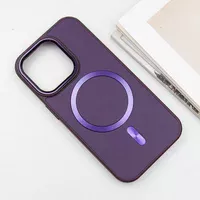 Шкіряний чохол SnapCase with MagSafe для Apple iPhone 15 Pro (6.1") Dark Purple